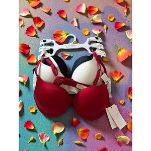 JESSICA SIMPSON 3 Pack Multicolor Bras Size 36C NEW NWT